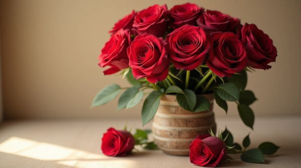 Fagot de roses roses, livraison rapide et toujours fraîche